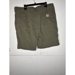 Carhartt Mens Relaxed Fit Canvas Cargo Utility Shorts Olive Green Size 42